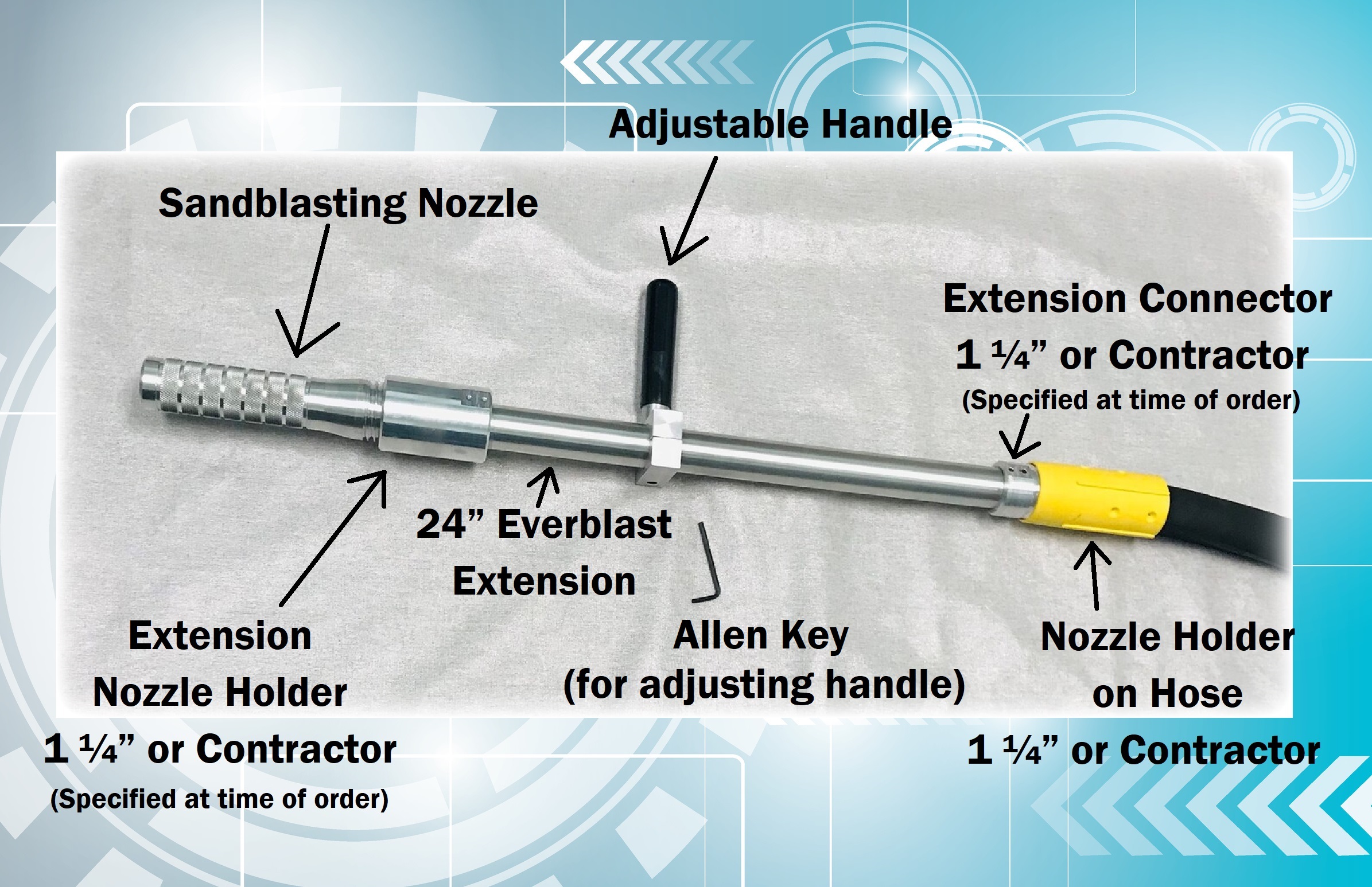 Sandblast nozzle extension Everblast's carbide Sandblasting Nozzles